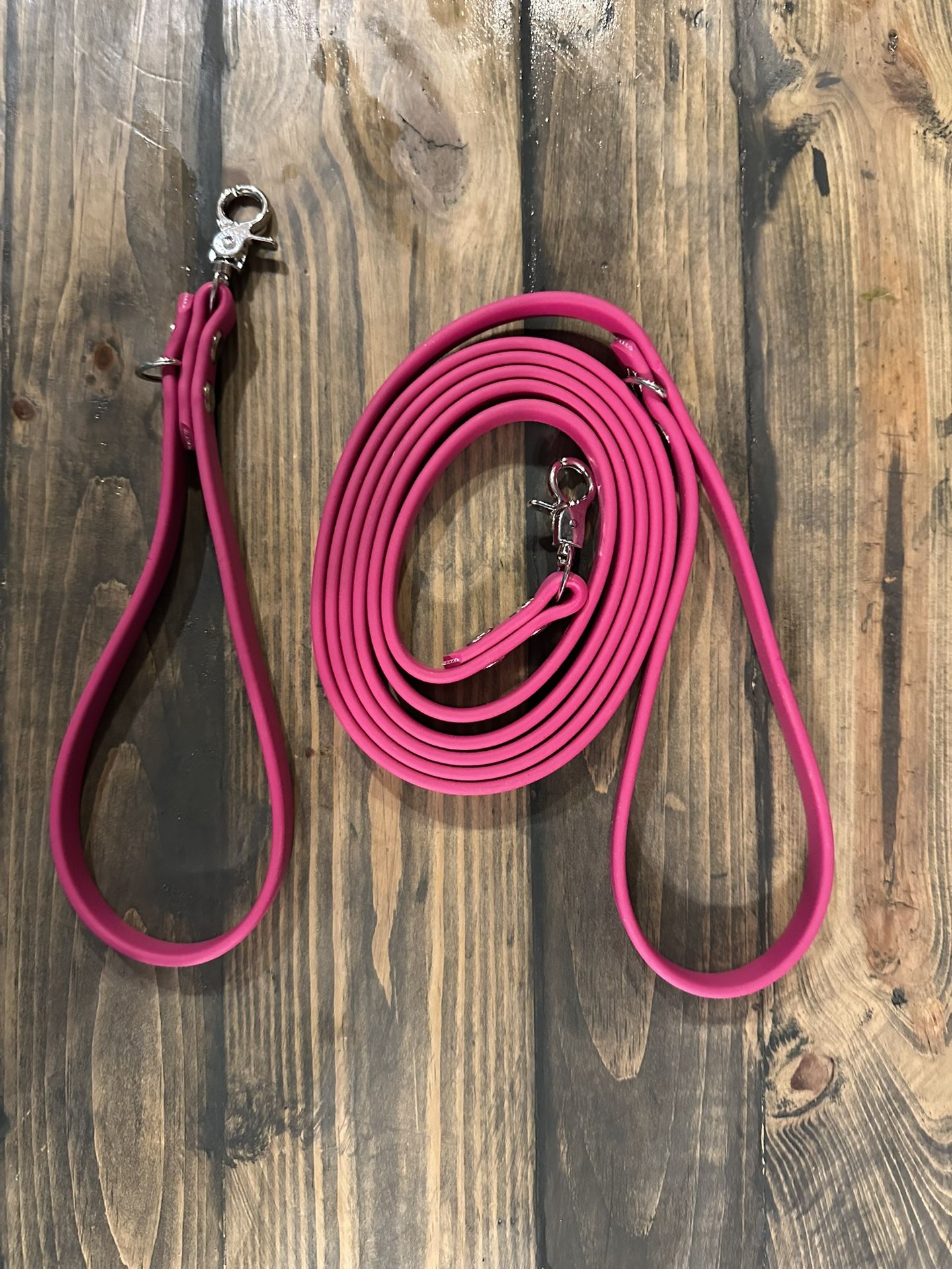 Biothane Leash & Traffic Lead (pink)