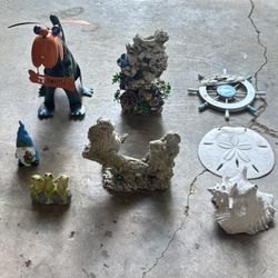 Variety Of Garden Or Pool Decorations 