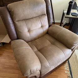 Nice Suede Recliner. Works Perfectly. 