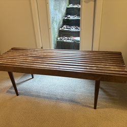 Vintage Mid-Century Slatted Coffee Table