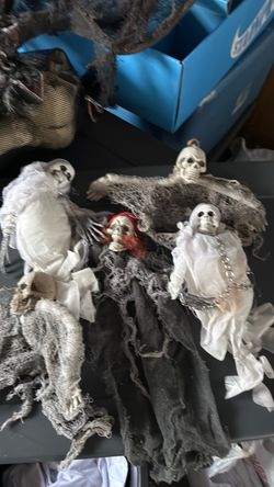 Halloween Skeleton Ghost Hanging Decorations Lot