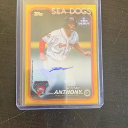 Roman Anthony MLB Autographed Trading Card 