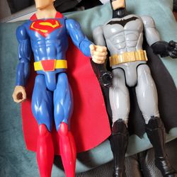 Batman And Super Man DC Hero Figures 