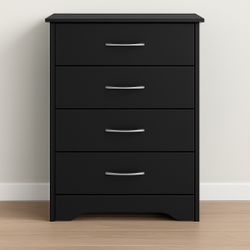 Black 4-Drawer Chest – Modern Storage Dresser