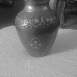 8";Tall Solid Brass Vase 