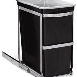 NEW! simplehuman 30 Liter / 8 Gallon Under Counter Kitchen Cabinet Pull-Out Trash Can, Heavy-Duty