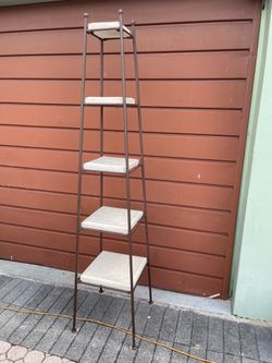 5-Tier Shelf (Metal Frame) 73”H x 17”1/2 x 17”1/2 In Good Condition. $80 Firm on Price