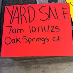 YARD SALE 10/11/25 Multi-Family 