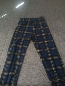 Navy Plaid Flannel Pajama Pants ( give me an offer on it)