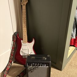 Squier Stratocaster Guitar And Amp