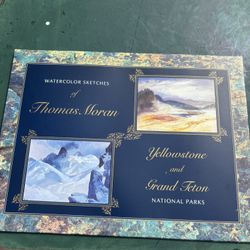 Watercolor Prints By Thomas Moran  Yellowstone And Grand Teton 