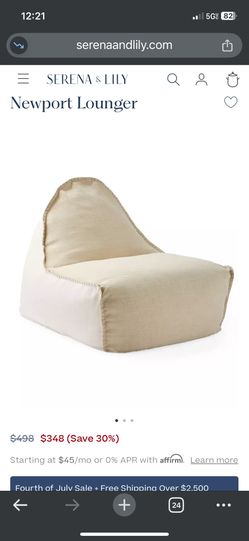 Serena & Lily Bean Bag Chairs (x 2)