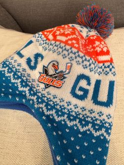 San Diego Gulls  AHL Knit Lined Beanie   Winter Laplander Hat Cap  New, no tags.