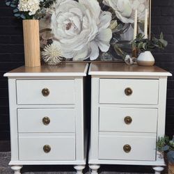 Set Of White Nightstands