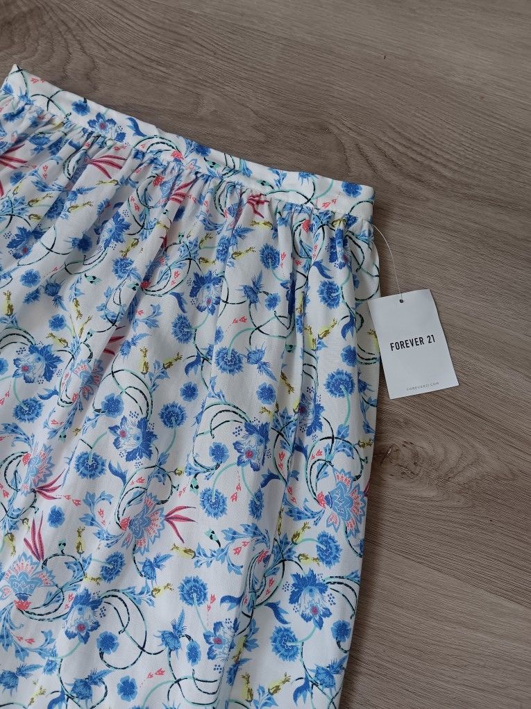 Flower Pattern Ankle Skirt New