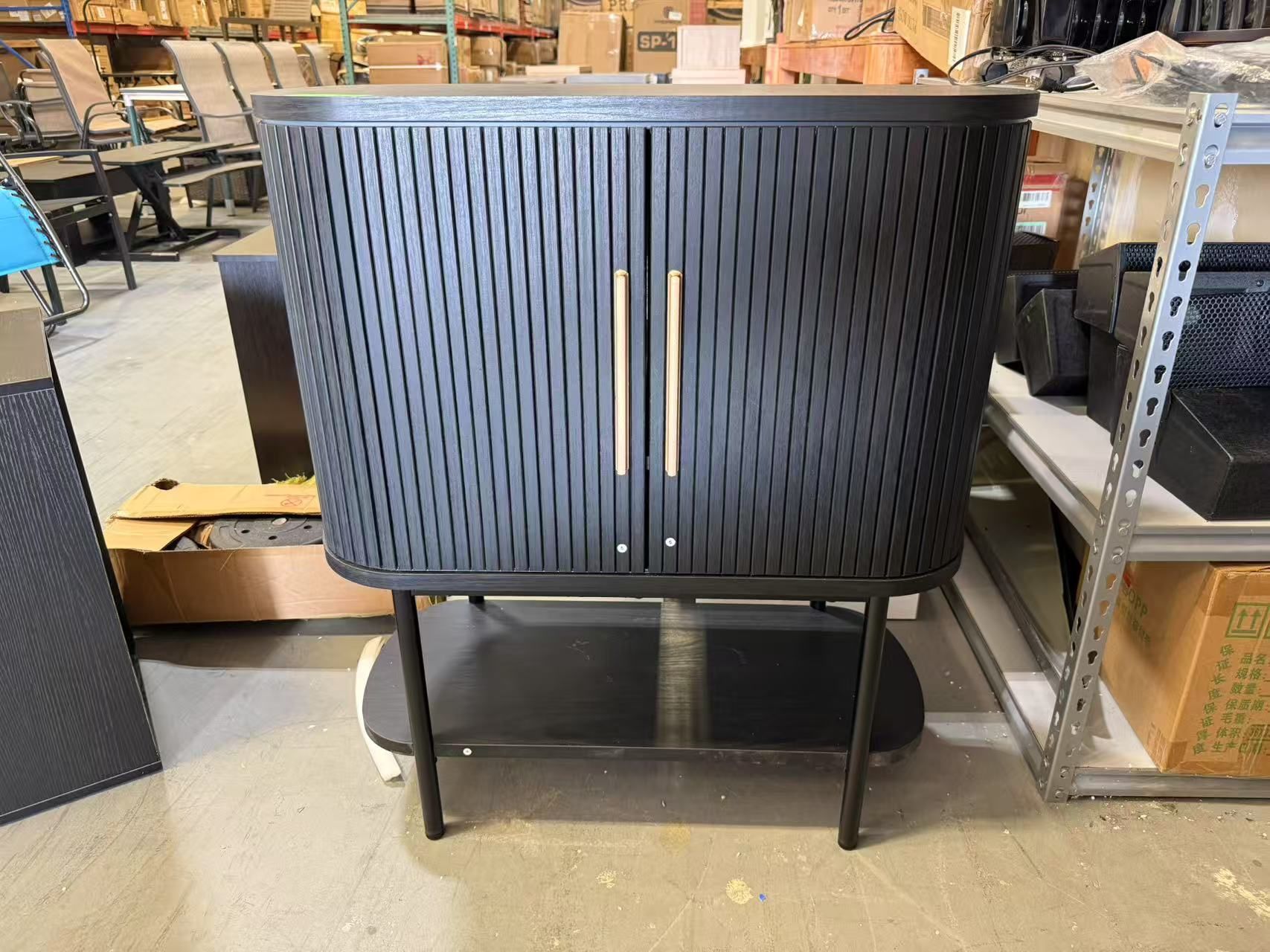New Storage Cabinet,Tambour Fluted Entryway Accent Sofa Tables, Buffet Sideboard