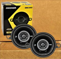 Kicker 3.5" 2-Way Coaxial Speaker System DSC350 1 Set 80 Watts 43DSC3504 🚨 Payment Options Available 🚨 No Credit Needed 🚨