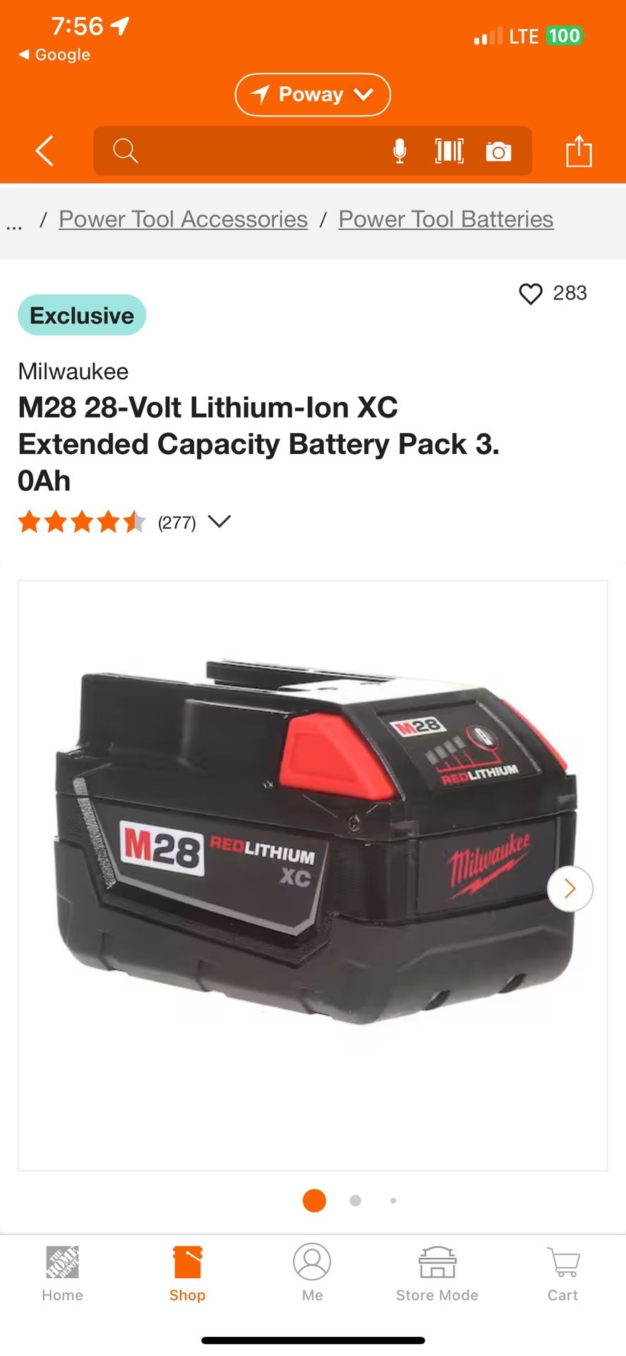 2 -M28 Milwaukee Batteries & Charger