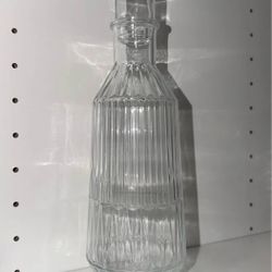 IKEA Ribbed Glass Carafe with Stopper