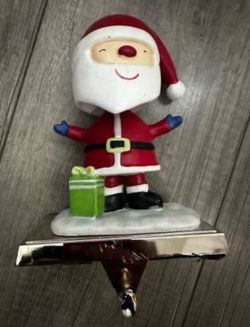 Bobblehead Santa Stocking Holder