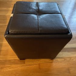 Used ottoman with stool and reversible tray