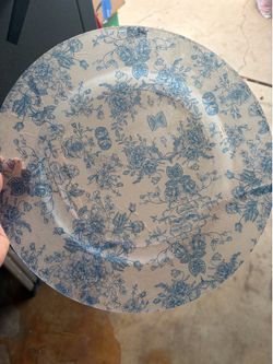 blue floral plates 60 pieces