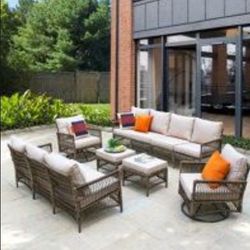Patio Sofa Set With Swivel Chairs Brand New High Quality Patio Furniture Set New