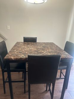 Counter height table and chairs