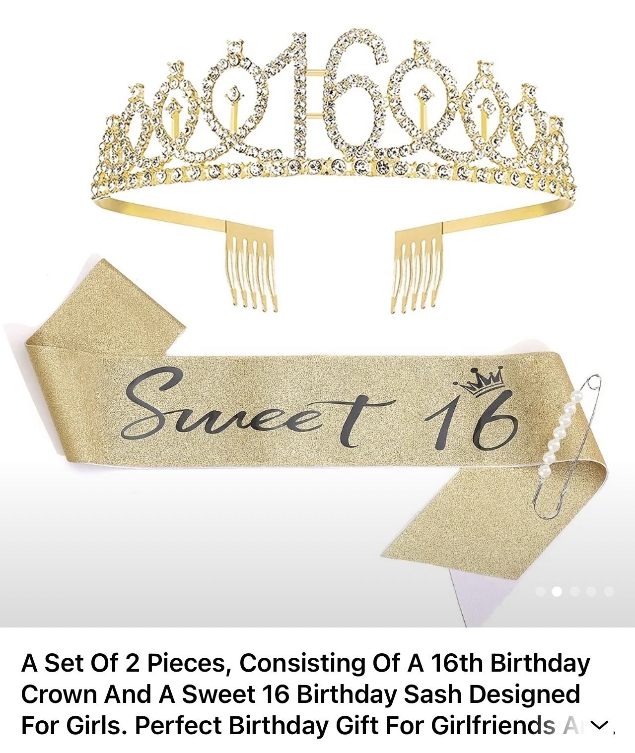 Sweet 16 Crown and sash