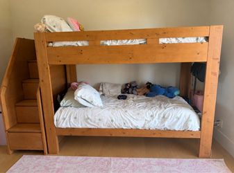 Bunk Bed with Storage & Staircase - Solid Wood – Excellent Condition