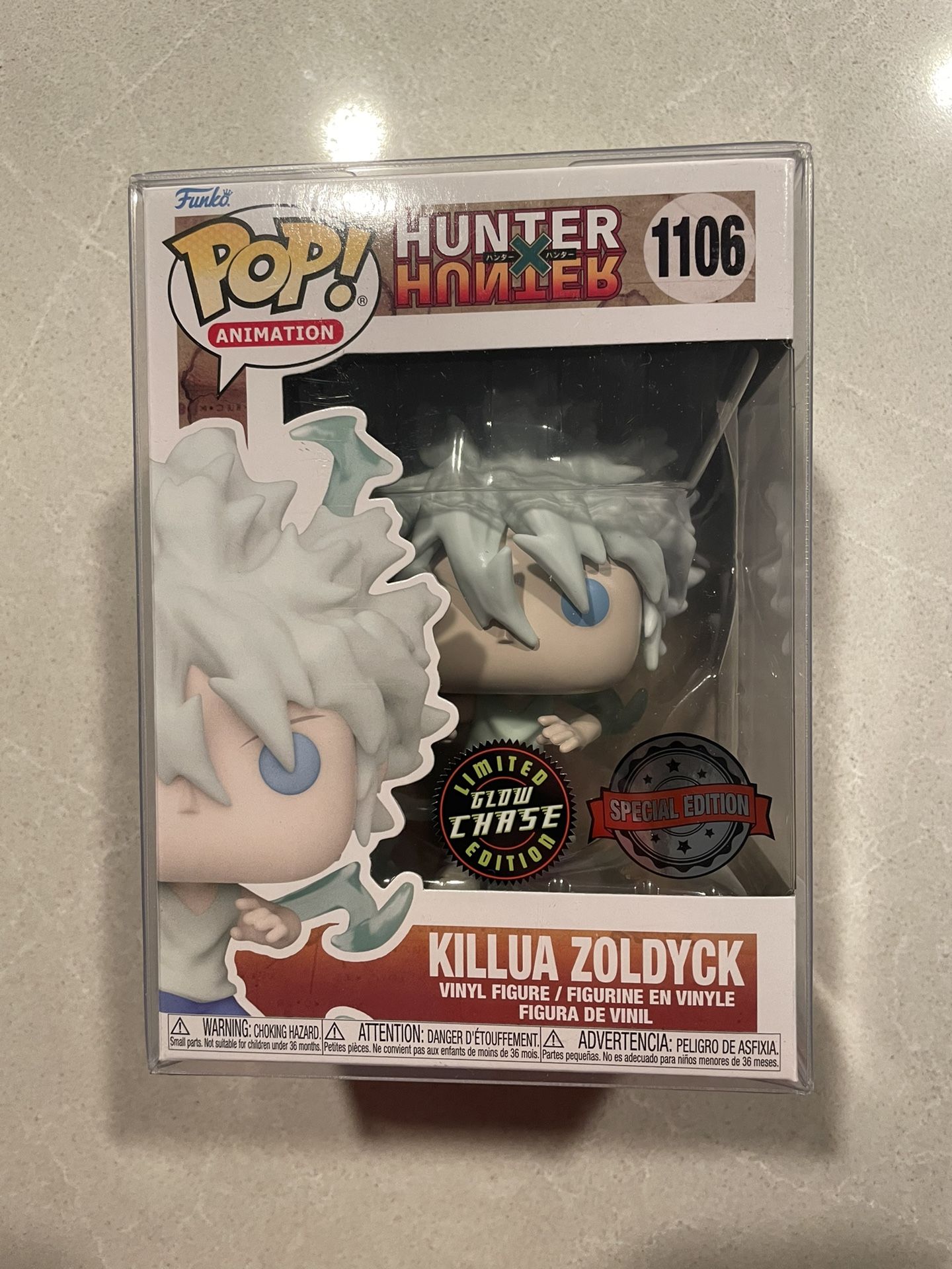 GLOW CHASE Killua Zoldyck Funko Pop *MINT* AAA Special Edition Exclusive GITD Hunter X Hunter 1106 with Protector