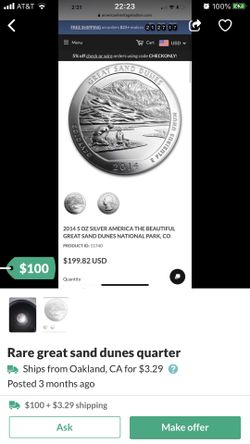 {RARE} (1) 2014 Great Sand Dunes Colorado Quarter