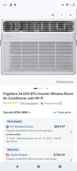 Frigidaire 24,000 BTU Inverter Window AC with Wi-Fi