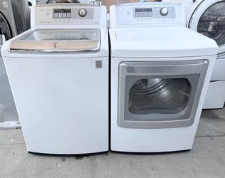LG. WASHER AND GAS DRYER