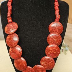 Genuine Sponge Coral Necklace 