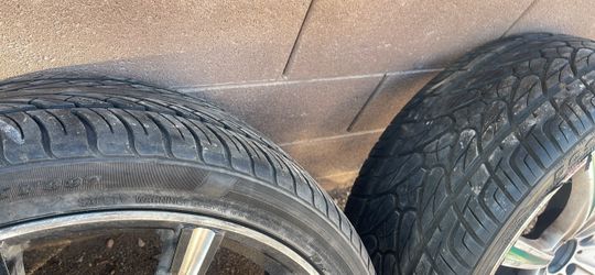 Set of 2 Tires on Alloy Wheels