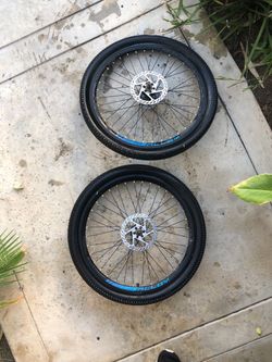 24” Mountain Bike Alloy Wheels with Disc Rotors – Pair