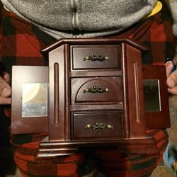 Wooden Jewelry Armoire