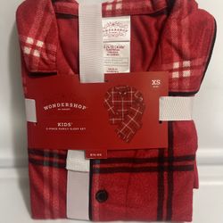 Kids' Plaid Matching Family Pajama Set - Wondershop™ Red Size XS