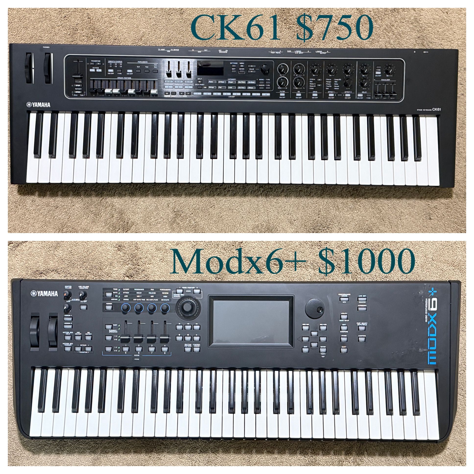 Yamaha Modx6+ AND CK61 Keyboards