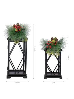 CHRISMAS 2 PC LANTERN SET