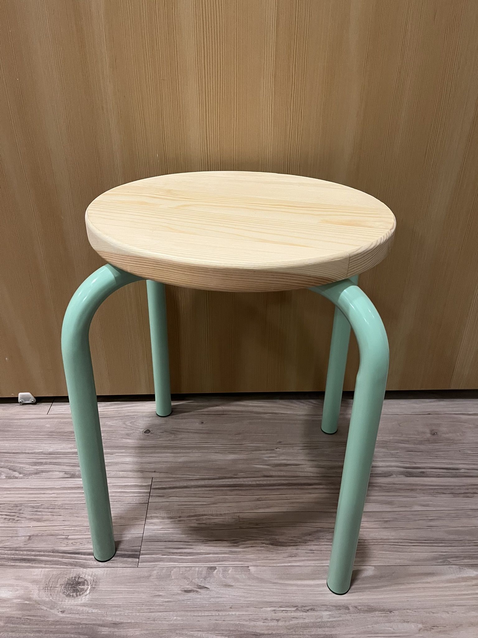 IKEA DOMSTEN Stool, Mint/Pine