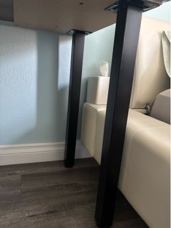 NEW Table legs 2 set adjustable metal black square 28”
