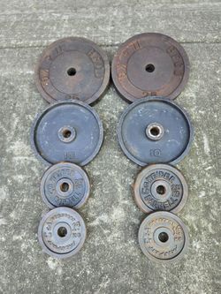 86lb of Standard 1inch Weight Plates 25lb, 10lb, 5lb, 3lb-