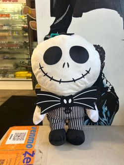 Disney Nightmare Before Christmas Jack Skellington 15" inch Plush Backpack NWT