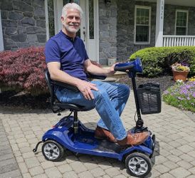 4-Wheel Mobility Scooter for Adults - 12.4 Miles Range, 3.7 mph, Smart Safety Features, Removed Battery, Rotating Swivel Seat, Headlight, Basket, Char