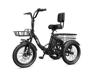 Qlife Electric Tricycle with Front and Rear Baskets