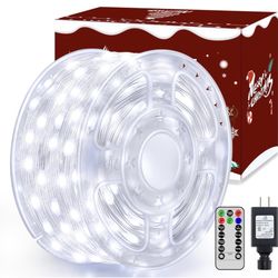 Shineshine 262FT 800LED Christmas Lights: Outdoor White String Lights with 8 Modes Remote & Timer, IP67 Waterproof for Indoor/Outdoor Wedding, Xmas Pa
