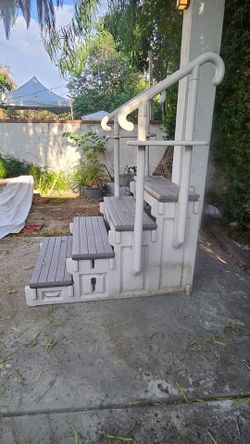 Plastic Pool or Spa Entry Steps with Handrails