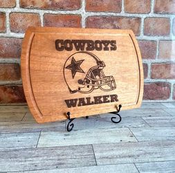 Custom Dallas Cowboys Laser Engraved Cutting Board